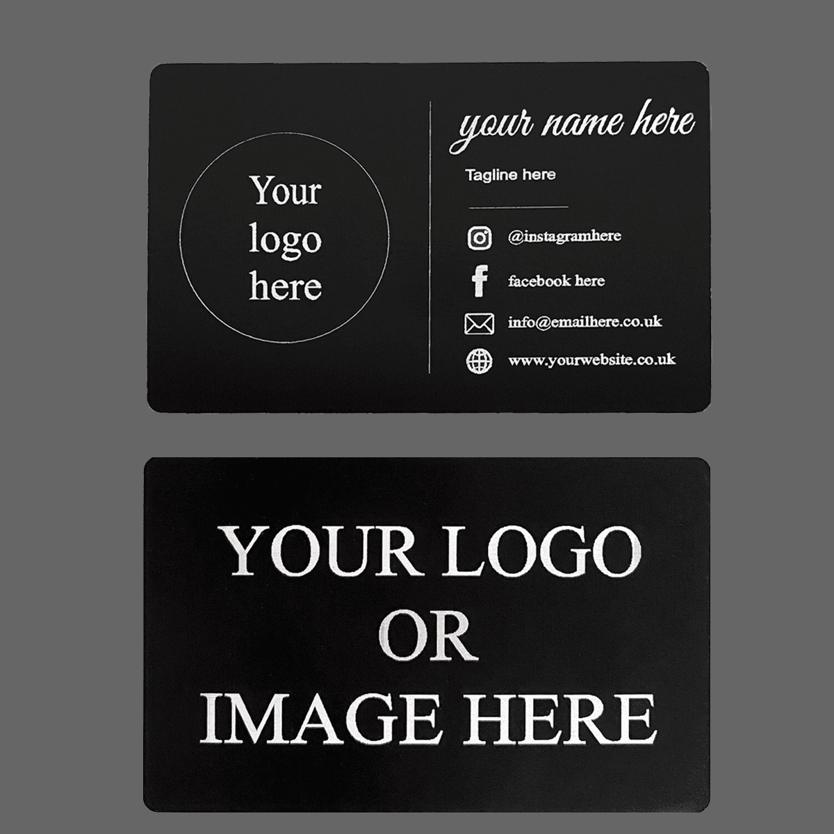 Laser Engraved Metal Business Cards