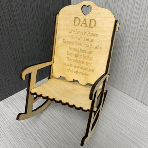 Laser Cut Wooden Rocking Chair